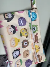Bolsa de pañales estampada para bebé, impermeable, pañal seco, con cremallera, bolso para cochecito, bolsa de viaje al aire libre, bolsa de almacenamiento de pañales