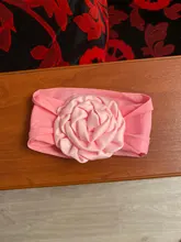 Warmom-Diadema de flores grandes para niñas, accesorios para el pelo turbante de nailon elástico, banda para el cabello suave