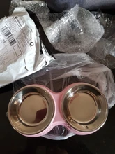 Alimentador de colores para mascotas, plato de acero inoxidable para alimento y agua de perros y gatos pequeños