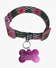 Puppy-Tag Name-Number-Tags Engraving Dog-Id-Tag Pet-Dog Collars-Bone Anodizing Customized