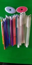 Juego de bolígrafo recargable, conjunto de boli borrable y recambiable, con carcasa lavable, mango de 0,5mm y cartuchos de recambios, tinta de 7 colores, ideal para la escuela y la oficina, 59 unidades