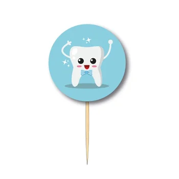 

Blue My Tooth Output Dental Wheat Toothpick Cake ornament 12 PCs