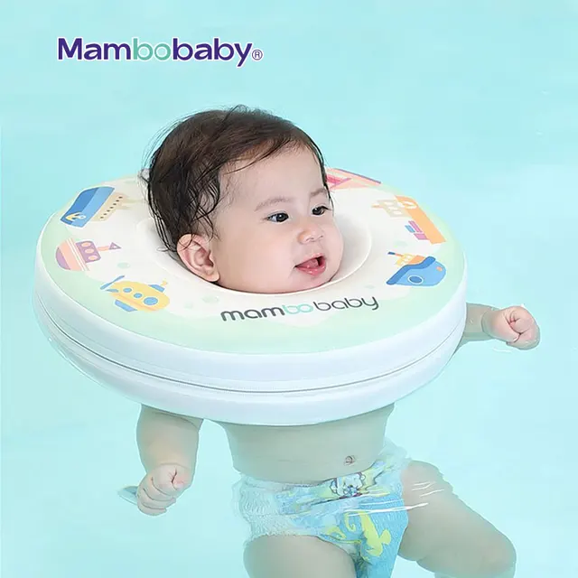 Mambobaby Solid Non-inflatable Baby Swimming Floating Neck Float Swim Ring Swim Trainer Bathtub Swimming Pool Toy For 0-12 Month 1