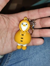 Llavero con forma de pato Kawaii de dibujos animados para mujer, llavero de animal personalizado, bolso colgante, llavero de regalo para niños