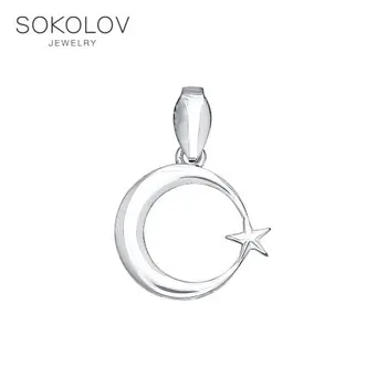 

Pendant "Crescent" SOKOLOV fashion jewelry silver 925 women's/men's, male/female