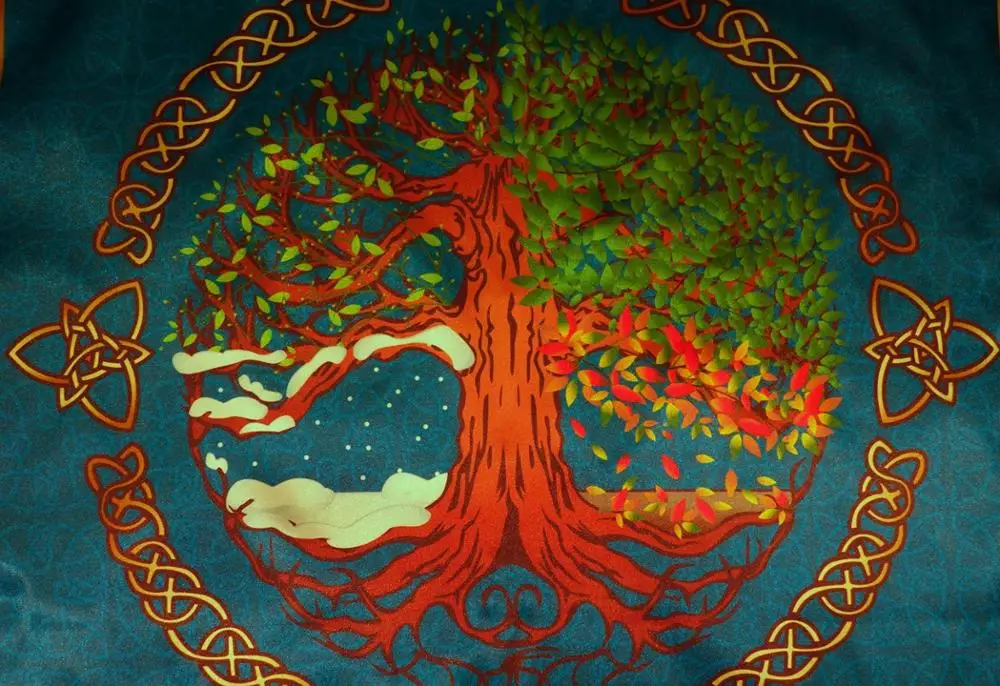 Скатерть Wiccan Pagan tradition сезонная маленькая