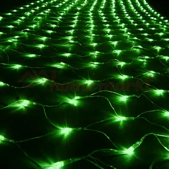 

Led festoon "grid" 1,5x1 m, ac220v, cord clear color, 140 green LED bulbs