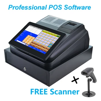 

10inch Touch Screen Cash Register With Printer Cash Drawer and Professional Software