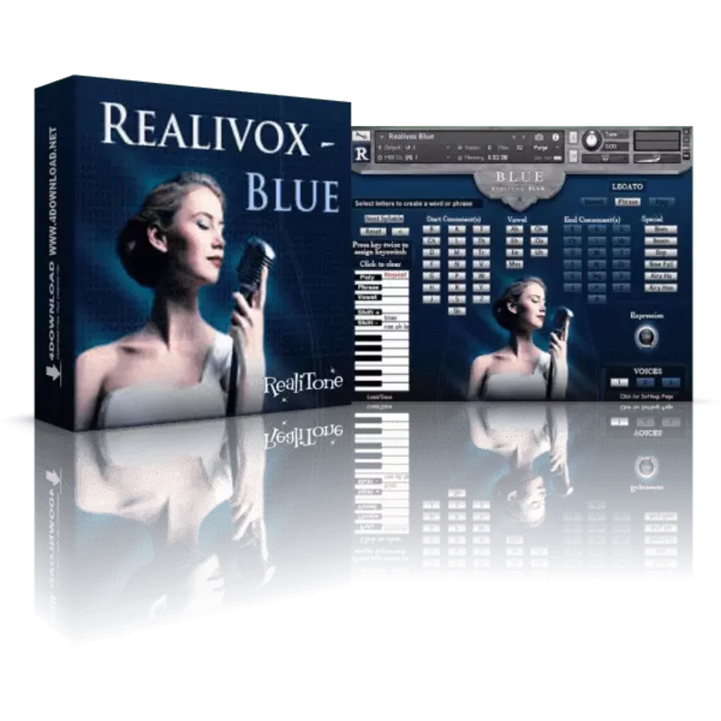 Flash Sale Realitone realvox-Biblioteca KONTAKT, azul 1gNWbEDmamN