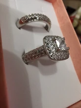 Moonso de moda de lujo de Plata de Ley 925 anillo de boda conjunto de banda de las mujeres y las niñas Ladys amor par pareja de R3400
