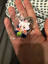 Genshin-llavero con Base acrílica de 11 estilos, Base para llavero, regalo para seguidores, Genshin Impact Zhongli Diluc Venti Paimon