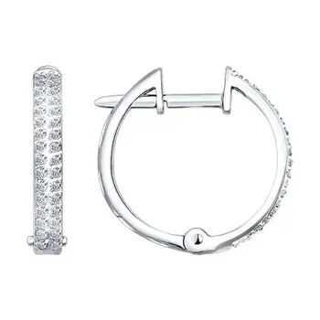 

Drop Earrings with stones SOKOLOV white gold with diamonds, fashion jewelry, 585, women's male, long earrings