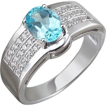 

Esthete ring with Topaz and cubic zirconia