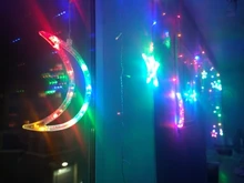 LED Deer Star Moon Curtain Light 220V 110V Christmas Garland String Fairy Lights Outdoor