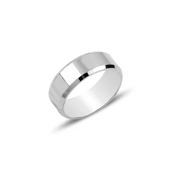 

Silver 925 Sterling 6mm Flat Simple Wedding Ring