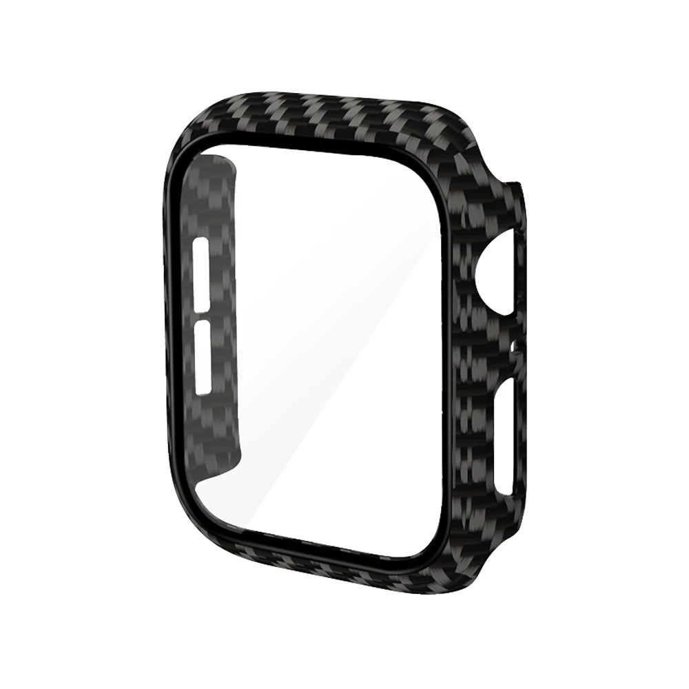 360 Full Bumper Frame Matte Hard Case for Apple Watch 7/6/SE/5/4/3/2/1 Cover Tempered Glass Film for iWatch 41MM 45MM 40MM 44MM