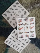 WUF 1pcs Hitoro Flower Nail Stickers Water Transfer Decals Decoration Dream Cather Cather