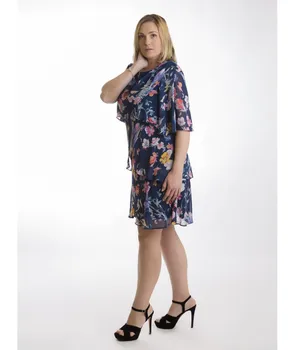 

DRESS MUSE PRINT RUFFLES NAVY