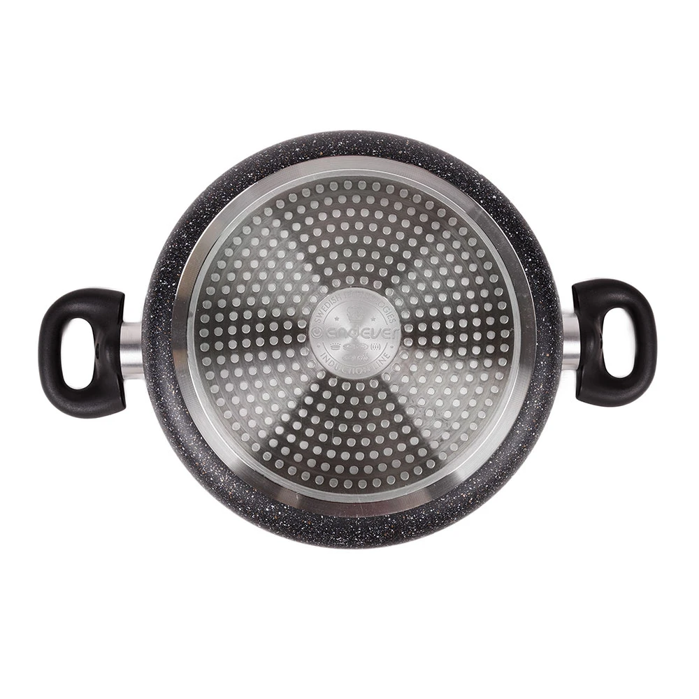 Кастрюля с крышкой Endever Stone-Titan-24С(Объем 4 л, диаметр 24 см, антипригарное покрытие, антидеформационное дно