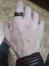 MeMolissa hombre anillo bombero de acero inoxidable delgada azul anillo de línea de calidad superior rojo anillo de línea anillos drop shipping