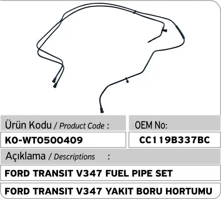 

Ford Transit 2.2 TDCI Fuel Pipe Set CC119B337BC - 1751070