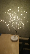 Night-Light Table-Lamp Battery-Operated Bedside Copper-Wire Tree Bedroom Home-Decoration