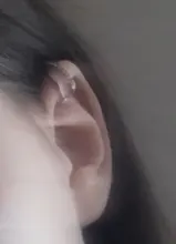 Pendientes de cartílago falso para mujer, aretes pequeños, sin piercing, Color dorado