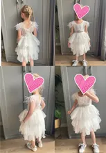 Summer Dress Tutu-Clothing Flying-Sleeve Lace Birthday-Party Toddler Girls 1st Princess Baby