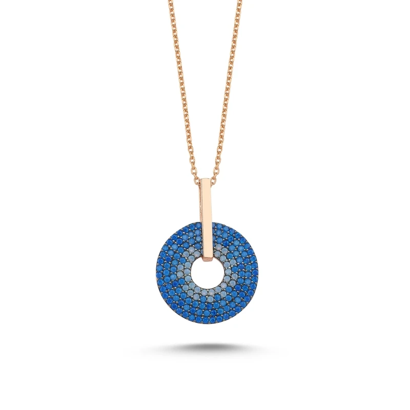 

Blue Grayscale Zircon Cubic Zirconia Movable Ring Necklace