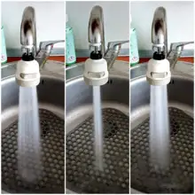 Zhangji 3 Grifo de modos aireador de 360 grados de rotación Flexible WaterSaving de filtro de alta presión adaptador de accesorios de cocina