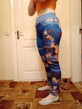 Sport Leggings Yoga-Pants Running-Trousers Workout-Tights Printing Fitness Plus-Size