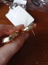 Dangle-Earrings Charm Spiral Maxi-Statement Metal-Twisted Za Vintage Women Gold-Color