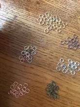 Anillo abierto de 7 colores de 6mm para fabricación de joyas, 100 Uds., nuevo producto 2020