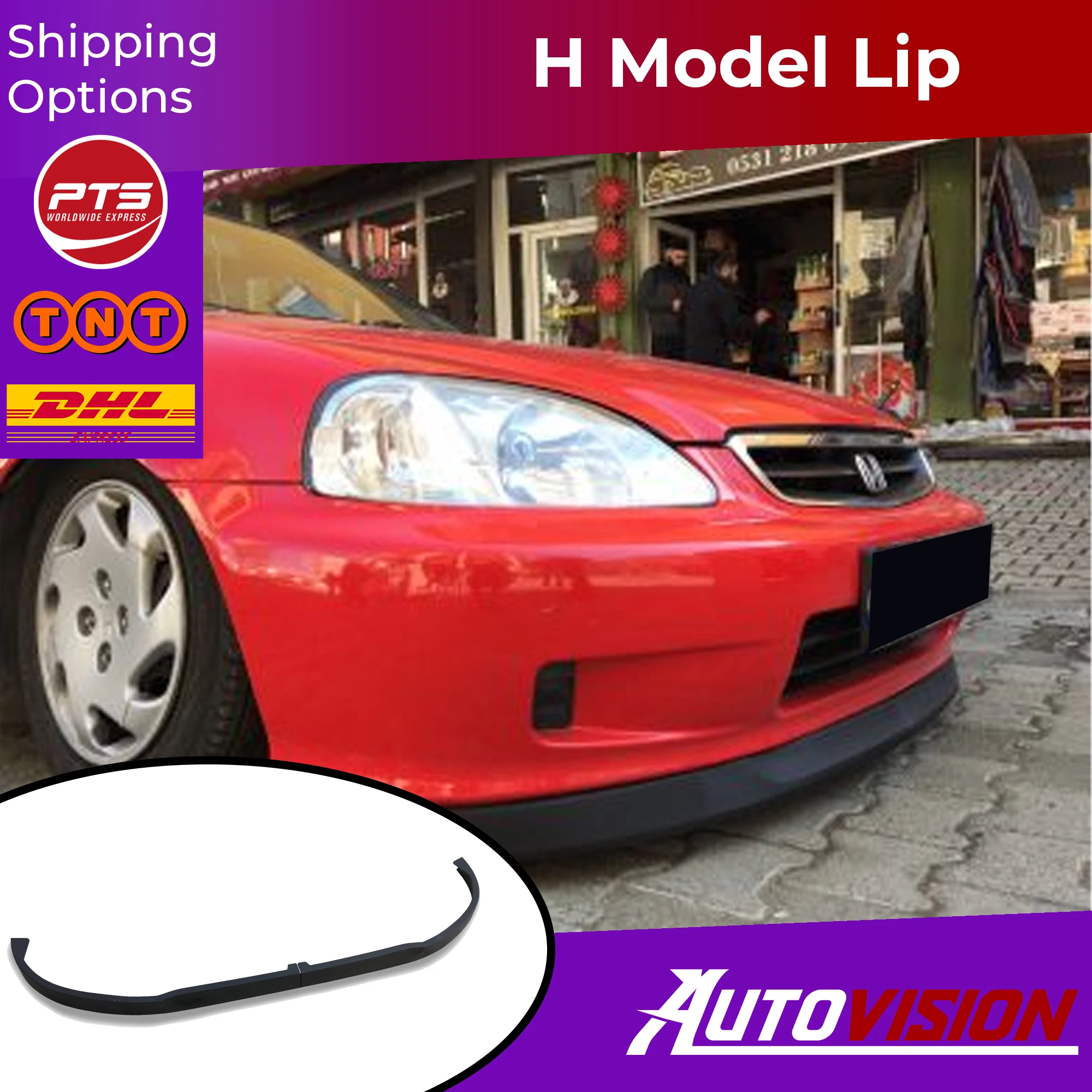 Для HONDA CIVIC Astra H модель губ передний спойлер бампер губа евро Универсальный 2 шт.