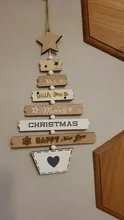 Decoración navideña de madera para el hogar, adornos de madera para colgante para árbol de Navidad, Año Nuevo, 2020