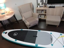 Tabla de paddel surf y SUP con kit de reparación, juego con bolsa, aleta, remo, bomba de aire, correa de pie