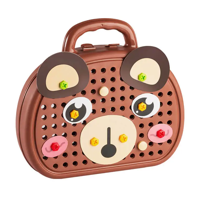 子供のおもちゃ 203 ピース子供の修理ツールボックスクリエイティブモザイク