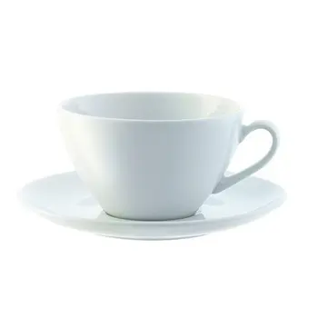 

LSA International-to cappuccino cup and saucer curved, model tude, 0,35 liters, pack of 4, color: White