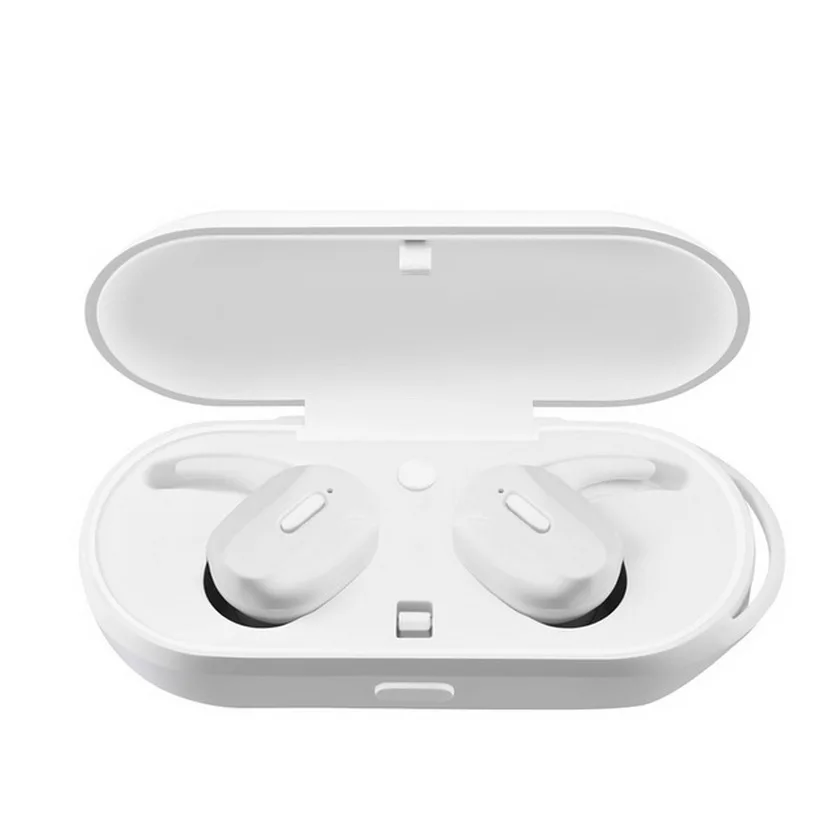 50 комплектов T26 TWS Bluetooth 5,0 наушники-вкладыши 5D стерео бас беспроводные наушники водонепроницаемые спортивные громкой связи Наушники с микрофоном - Цвет: Белый