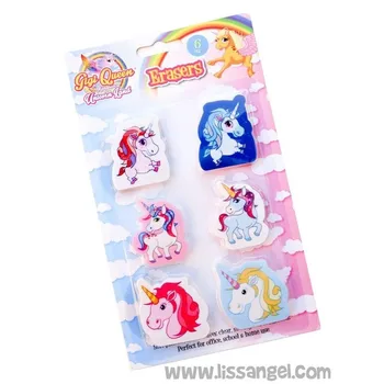 

Pack 6 Unicorn Erasers