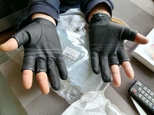 ABU Garcia-guantes de pesca de cuero de alta calidad, cómodos, antideslizantes, para pesca al aire libre, 1 par