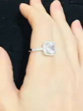 CC Anillos para las mujeres de la Boda nupcial Anelli joyería de moda anillo de compromiso de oro blanco Anillos de Color CC595