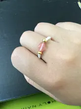Anillos de Cuentas de Perlas de agua dulce pequeños para mujer, piedra Natural ajustable hecha a mano, regalo de Navidad, regalo de fiesta para niña