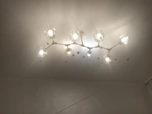 Modern Led Chandeliers Lighting Glass-Ball Hanging-Lamp LOFT Bedroom Indoor-Decor Living-Room