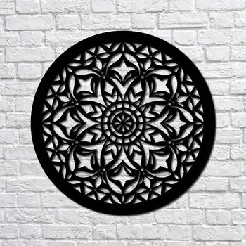 

Металлический декор стен Mandala IV 70x70 cm дизайн интерьера домашнего