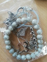 Nuevos Bohemios negro cuerda cadena pulsera para las mujeres aviones de Luna corazón brazalete con dije de cristal de la joyería de Boho