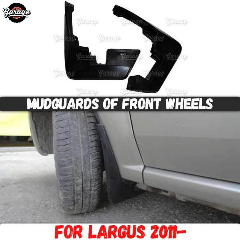 Mudguards of front wheels for Lada Largus 2011- broad form Rubber accessories protective anti splash car styling tuning | Автомобили и