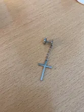 Pendientes de acero inoxidable para hombres y mujeres, aretes falsos, Punk, negros, sin perforación, estilo gótico, Hip Hop