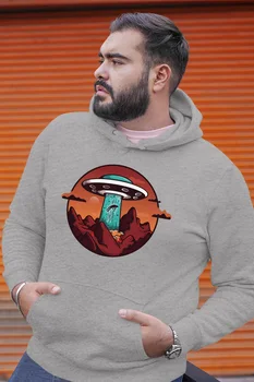 

Angemiel Wear Human Spirit Attracting Ufo Gray Men 'S Hooded Sweatshirt