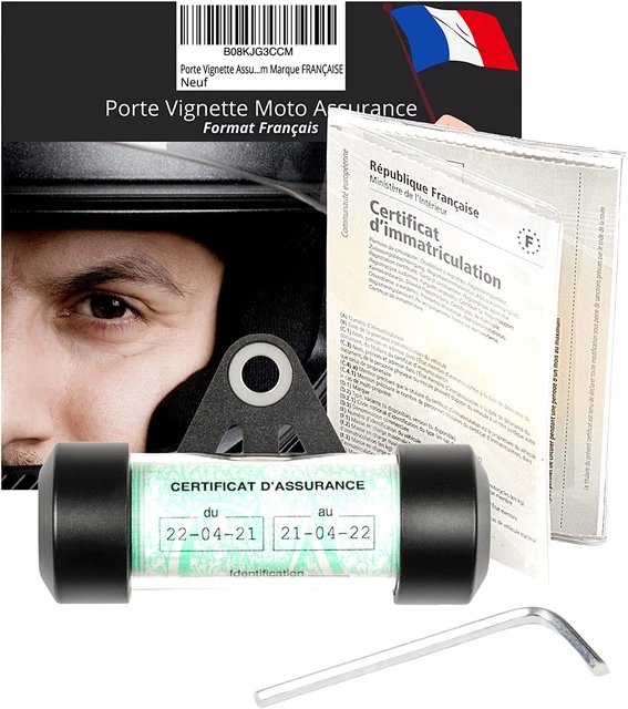  Porte Vignette Assurance Moto - Accessoire Moto et